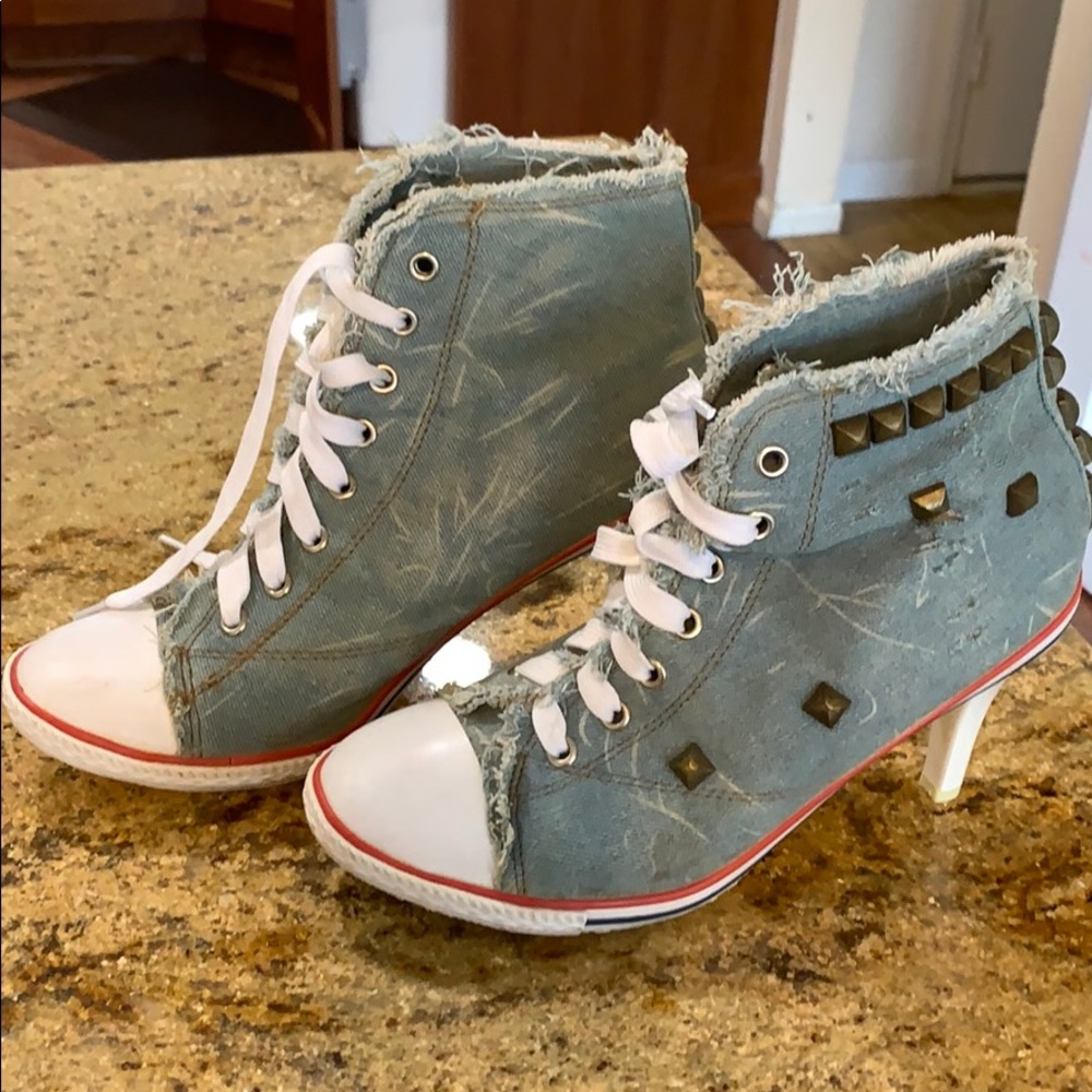 Denim High Heels Shoes